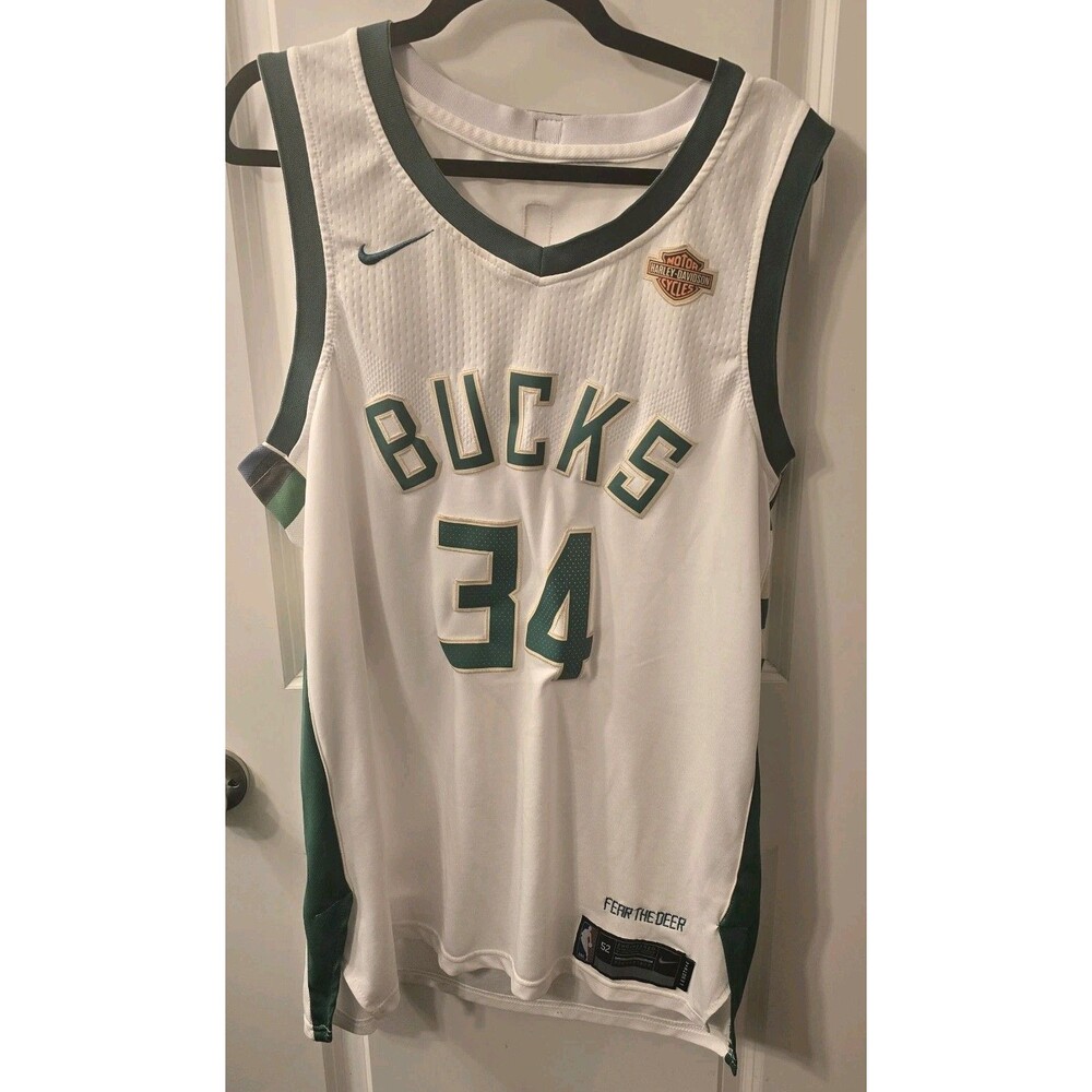 Giannis Antetokounmpo Mens Size 52 +4 BUCKS Adidas Swingman Jersey
